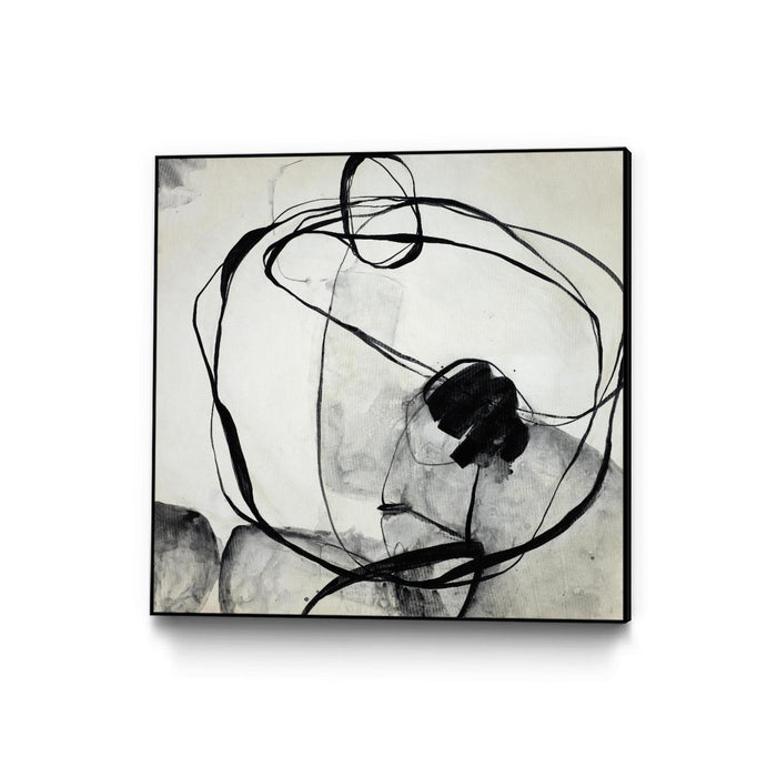 \"Big Mouth Blabber\" Canvas Framed Black 20x20 Wall Art