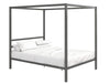 Dorel Home Atwater Living Cara Queen Metal Canopy Bed - Grey