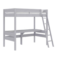 Dorel Home Mountain View Loft Bed with Desk - Grey
