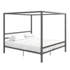 Dorel Home Atwater Living Cara King Metal Canopy Bed - Gunmetal Grey