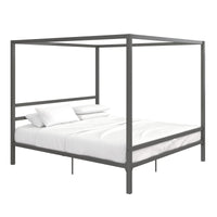 Dorel Home Atwater Living Cara King Metal Canopy Bed - Gunmetal Grey
