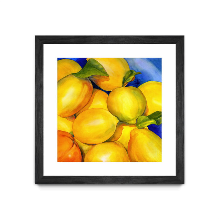 \"Zest For Life\" Matted and Framed Black 36x36 Wall Art