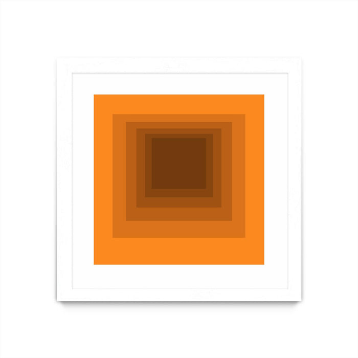 \"After Josef F\" Matted and Framed White 36x36 Wall Art
