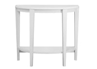 White Half-Moon Console Table