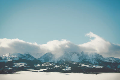 "Bridger Mountain Cloud Cover" Giant Art 84x54 Wall Art