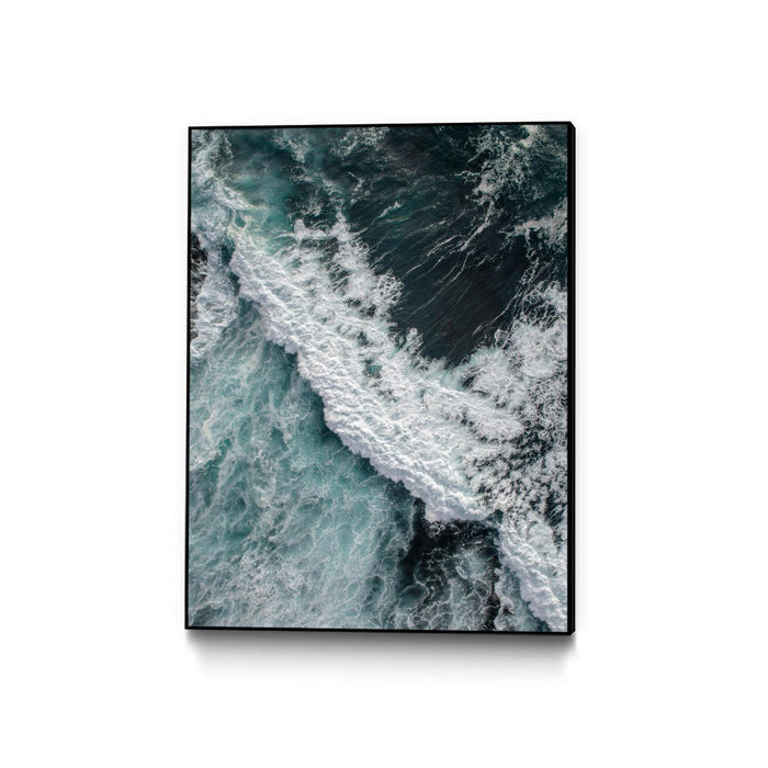 \"From Above 9\" Canvas Framed Black 18x24 Wall Art