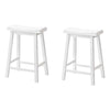 White Saddle Seat Bar Stool - Set of 2