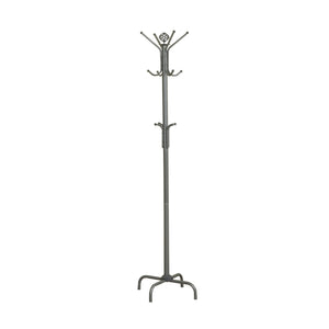 Silver Metal Coat Rack