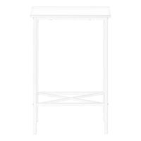 White Narrow Metal Side Table