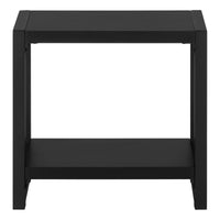 Black Metal 2-Tier Narrow Accent Table