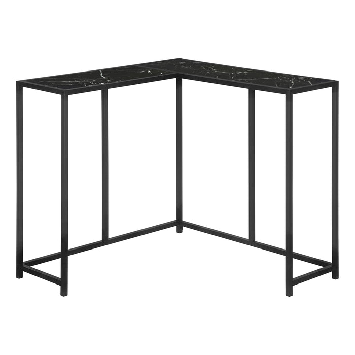 Black Marble-look Black Console Table