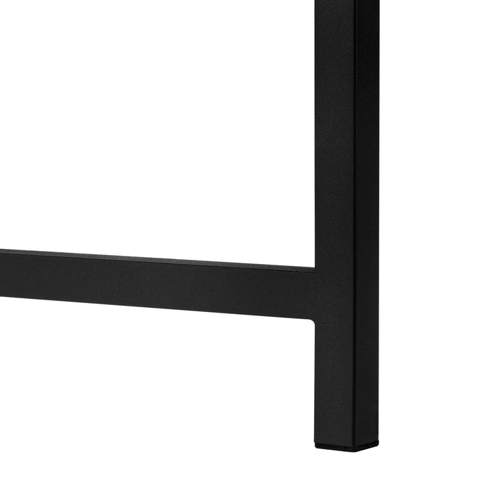Black Marble-look Black Console Table