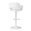 White Metal Hydraulic Lift Bar Stool