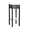 Black Metal with Tempered Glass Accent Table