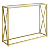 Gold Metal with Tempered Glass Accent Table