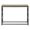 Taupe Black Metal Hall Console Accent Table