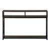 Espresso Black Metal Hall Console Accent Table