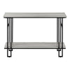 Grey Wood-look Black Metal Console Table