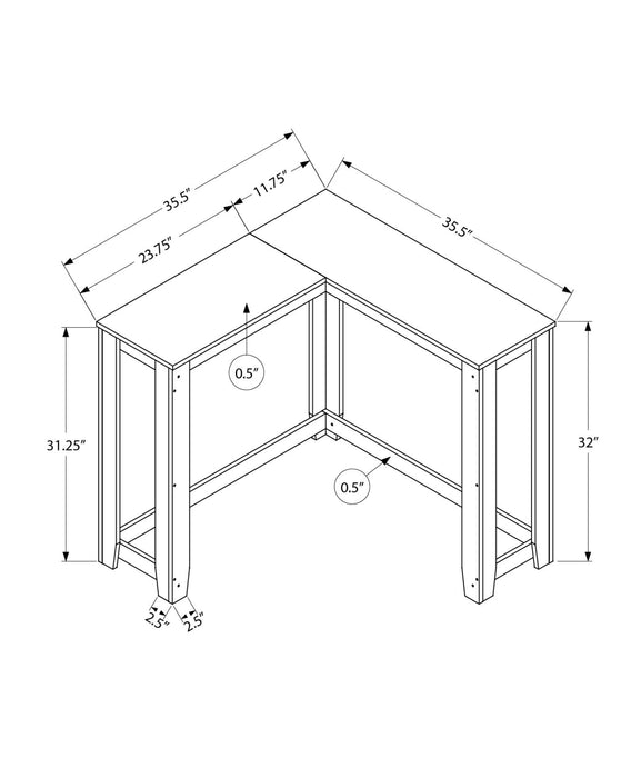 White Corner Console Accent Table