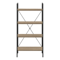 Dark Taupe Black Metal Bookcase