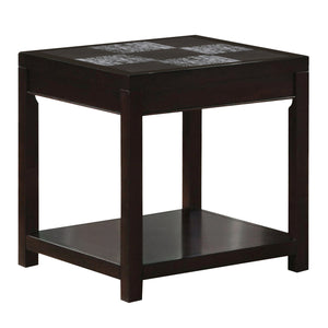 Espresso Veneer Accent Table