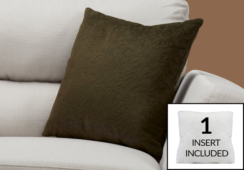 Dark Green Floral Velvet 1pc Pillow