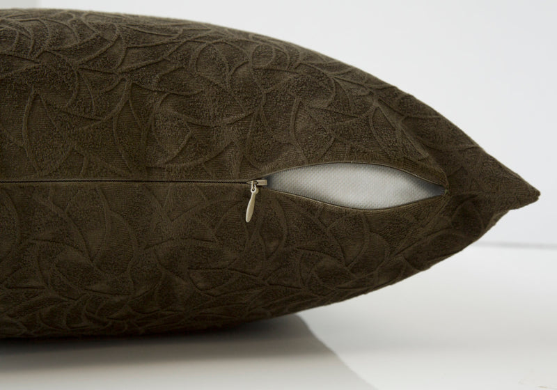 Dark Green Floral Velvet 1pc Pillow