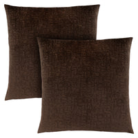 Dark Brown Mosaic Velvet 2pcs Pillow