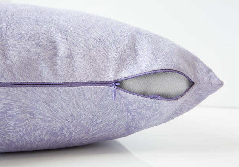 Light Purple Feathered Velvet 1pc Pillow