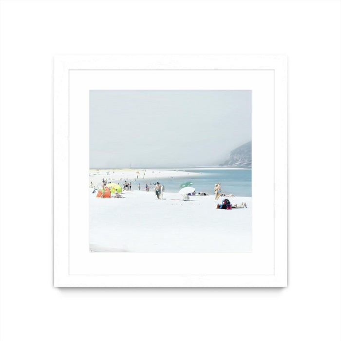 \"Troia\" Matted and Framed White 30x30 Wall Art