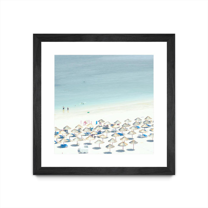 \"Sesimbra I\" Matted and Framed Black 36x36 Wall Art