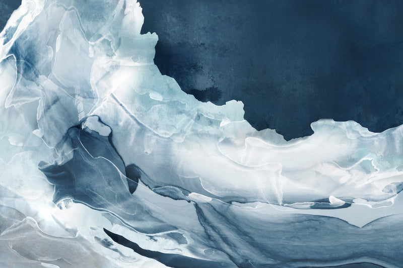 \"Wave Of Blue Ice\" Giant Art 84x54 Wall Art