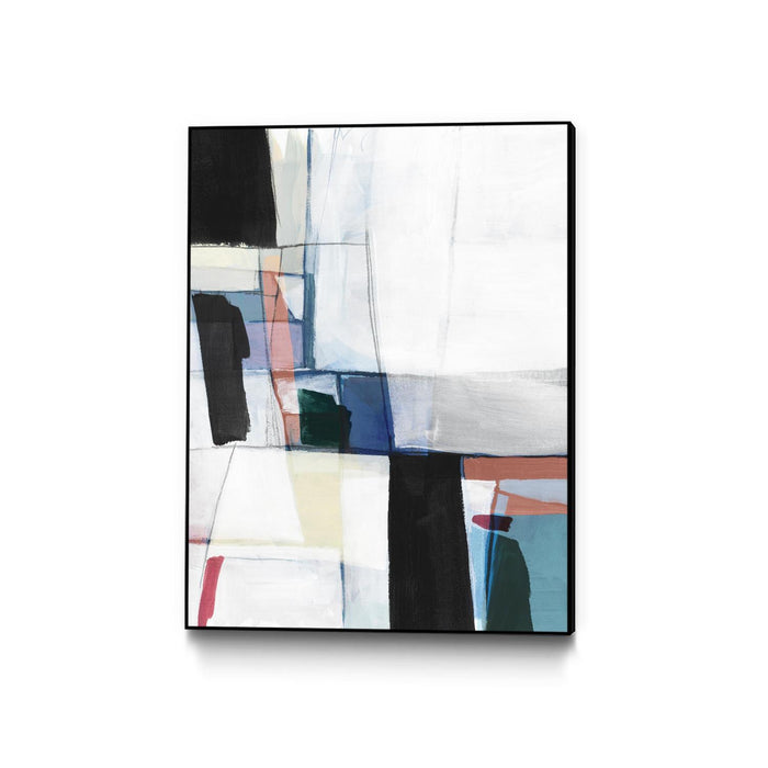 \"Sky Energy Ii\" Canvas Framed Black 30x40 Wall Art
