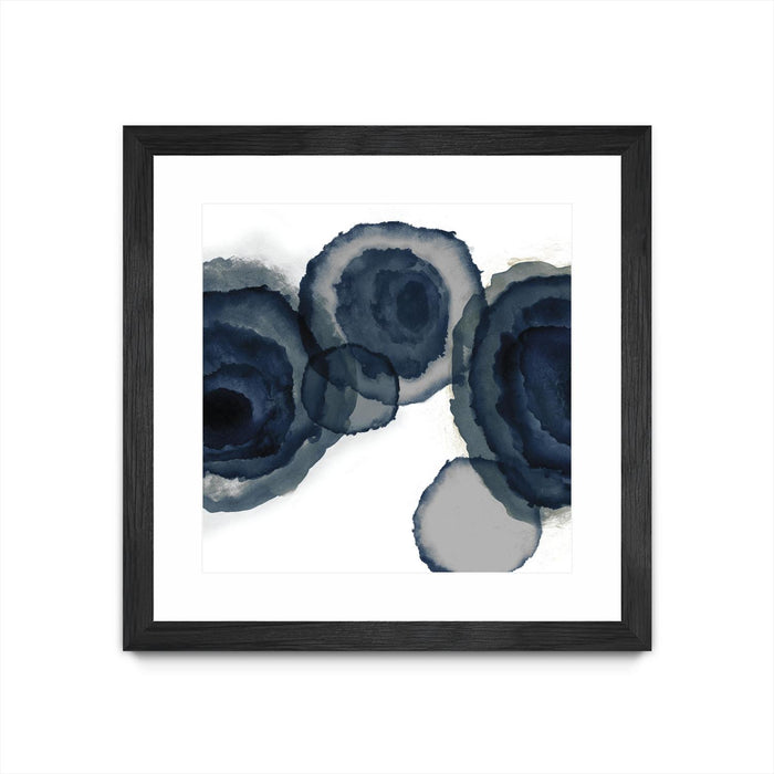\"Blotted Ink Ii\" Matted and Framed Black 36x36 Wall Art