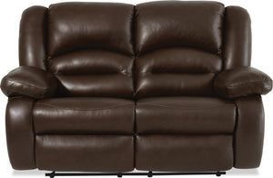 Toreno Genuine Leather Power Reclining Loveseat - Brown