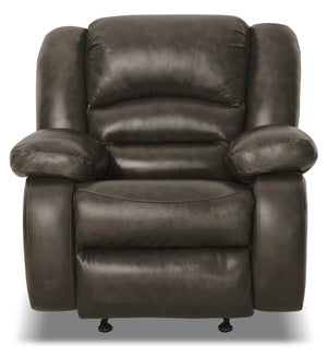 Toreno Genuine Leather Power Recliner - Grey