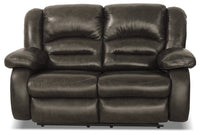 Toreno Genuine Leather Power Reclining Loveseat - Grey 