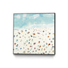 \"Beach Days\" Canvas Framed Black 20x20 Wall Art