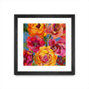 \"Spring Bouquet V32\" Matted and Framed Black 36x36 Wall Art