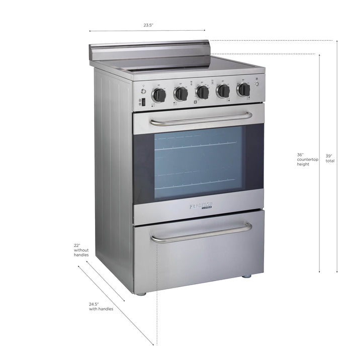 Prestige by Unique 24-Inch Convection Electric Range - UGP-24V EC S/S