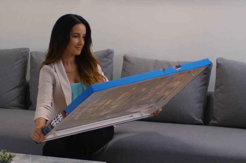 Office Building on A Background of The Blue Sky 28x42 Wall Art Fabric Panel Without Frame