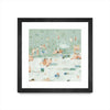 \"Summer Confetti I\" Matted and Framed Black 30x30 Wall Art