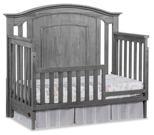 Willowbrook 4-in-1 Convertible Baby Crib & Toddler Bed Set with Guard Rail Conversion Kit - Grey