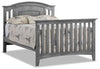 Willowbrook 4-in-1 Convertible Baby Crib & Full Bed Set with Conversion Rail Kit - Grey