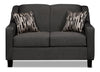 Alda Chenille Loveseat - Charcoal