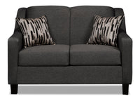 Alda Chenille Loveseat - Charcoal 