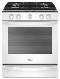 Whirlpool 5.8 Cu. Ft. Smart Gas Range with Air Fry and AquaLift® - White - WEG750H0HW 