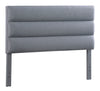 Burk Upholstered Adjustable Headboard in Grey Fabric, Tufted - King Size