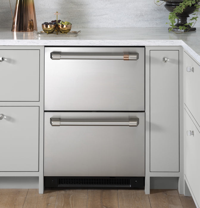Cafe 24\" 5.7 Cu. Ft. Dual Drawer Refrigerator - Stainless - CDE06RP2NS1