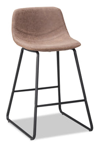 Coty Counter-Height Stool with Vegan Leather Fabric, 24
